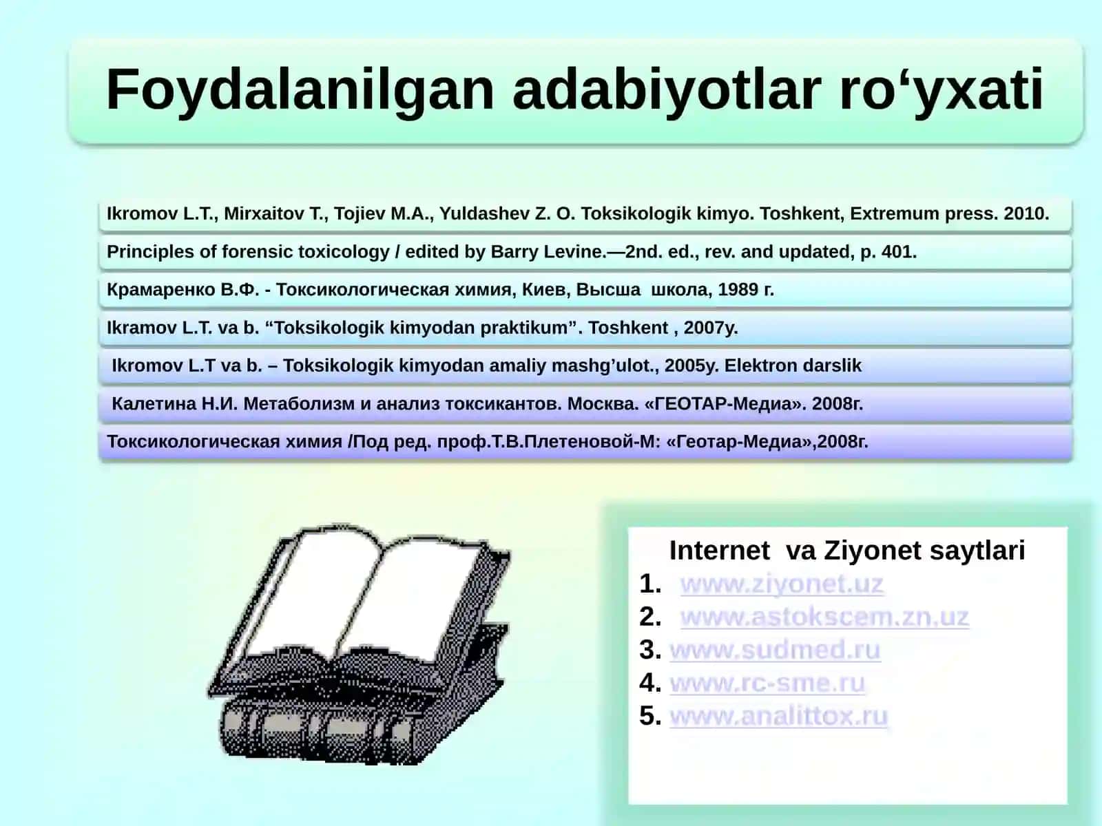 Tropan, xinolin, izoxinolin glycosides alkaloids va azot saqlovchi sintetik dorivosi tahlil usullari 3