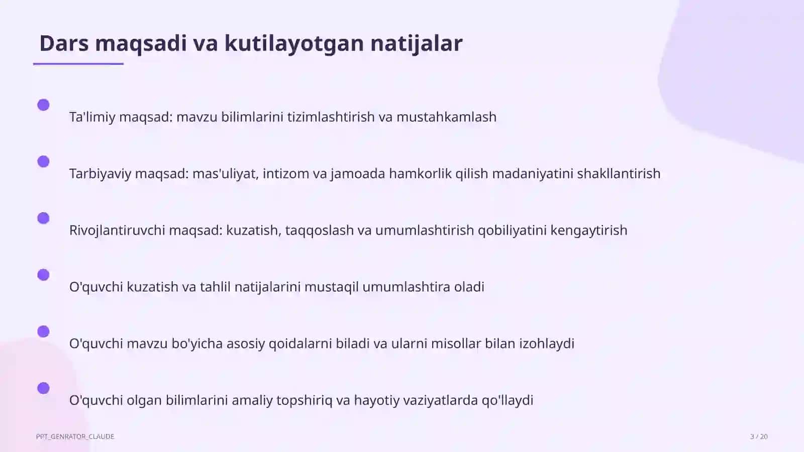 Natural ko'rsatkichli daraja va uning xossalari (7-sinf) 3