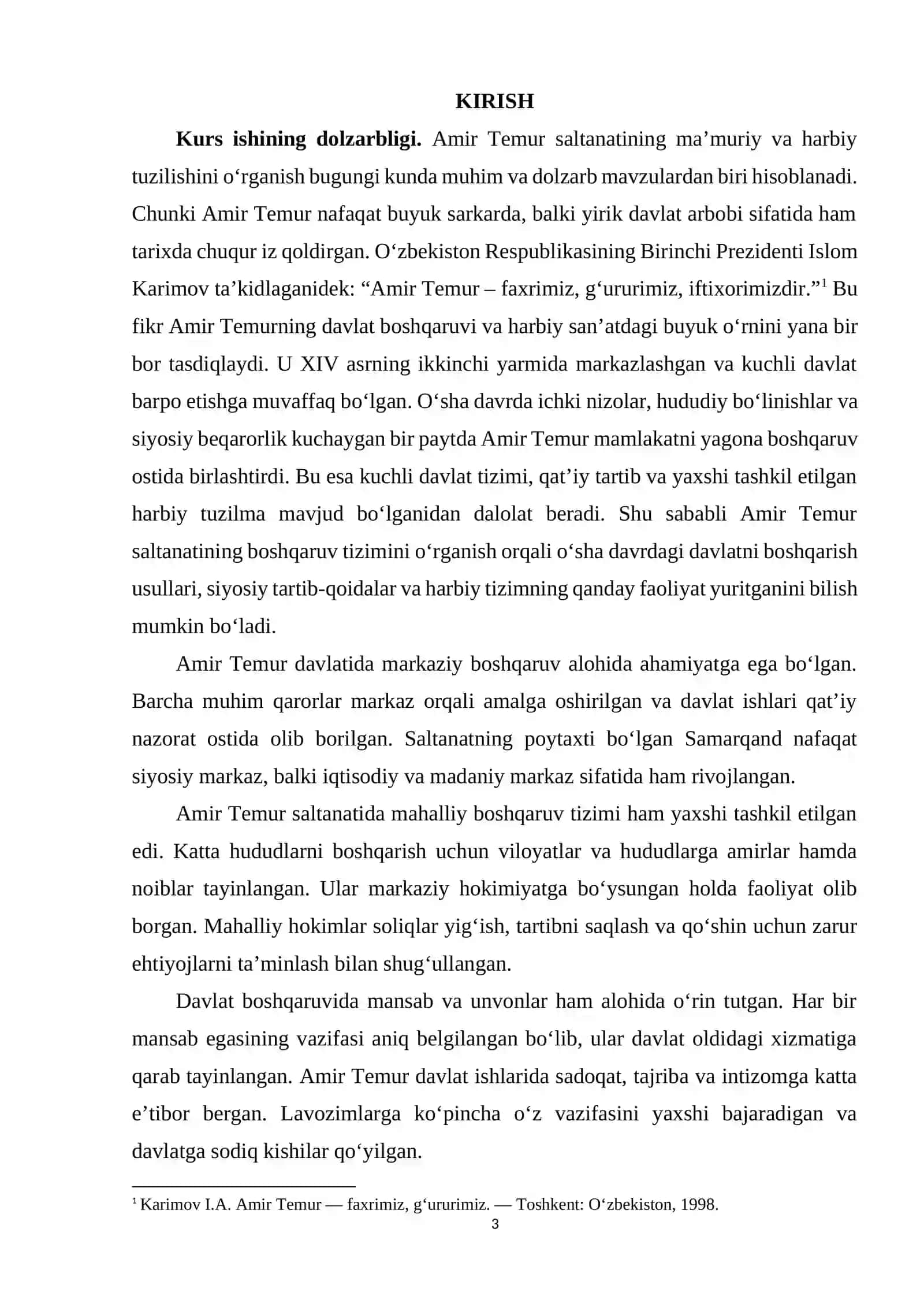 Amir Temur saltanatining ma'muriy va harbiy tuzilishi. 3