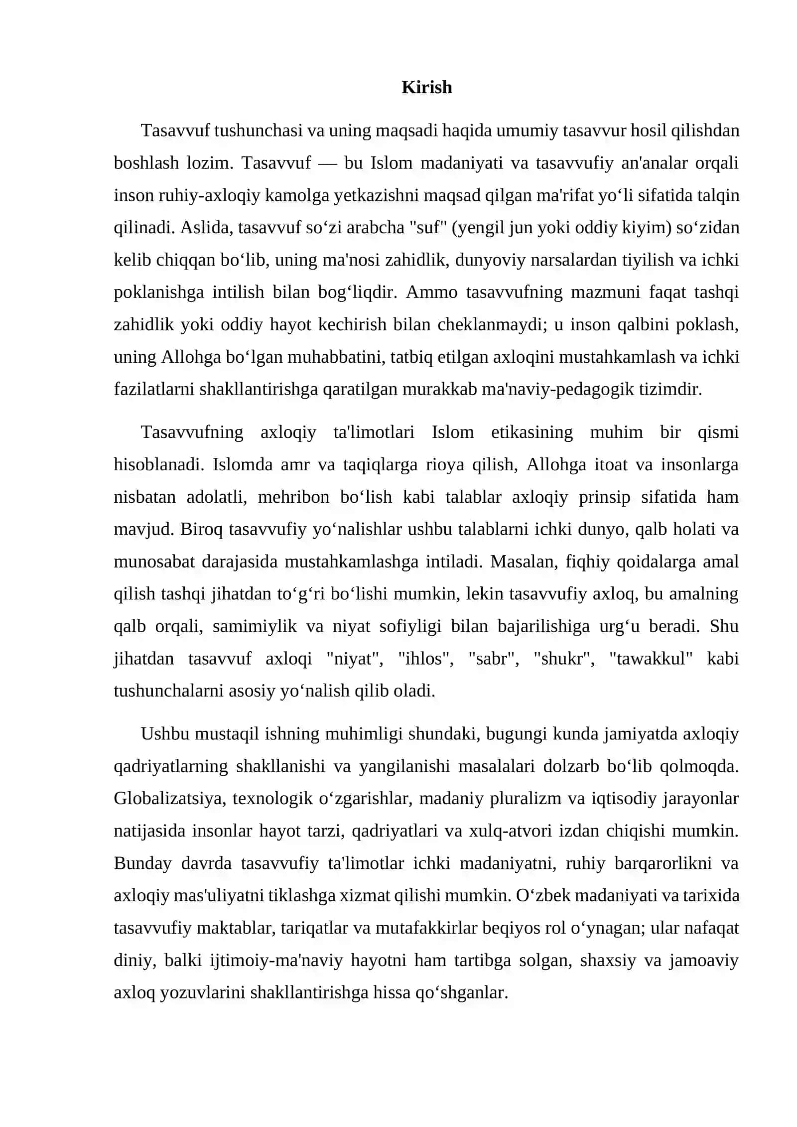 Tasavvufda axloqiy ta'limotlar 3