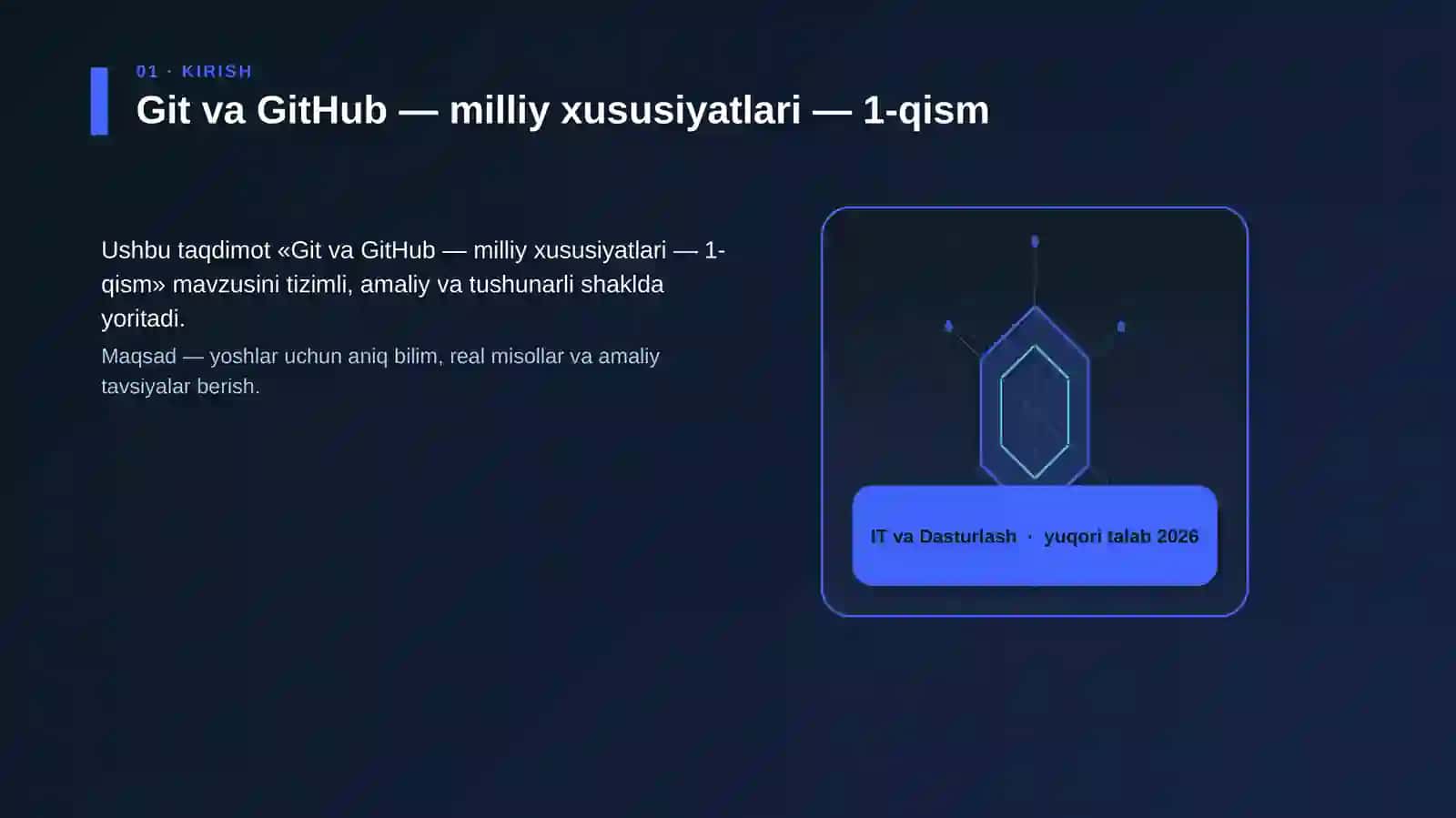 Git va GitHub — milliy xususiyatlari — 1-qism 3