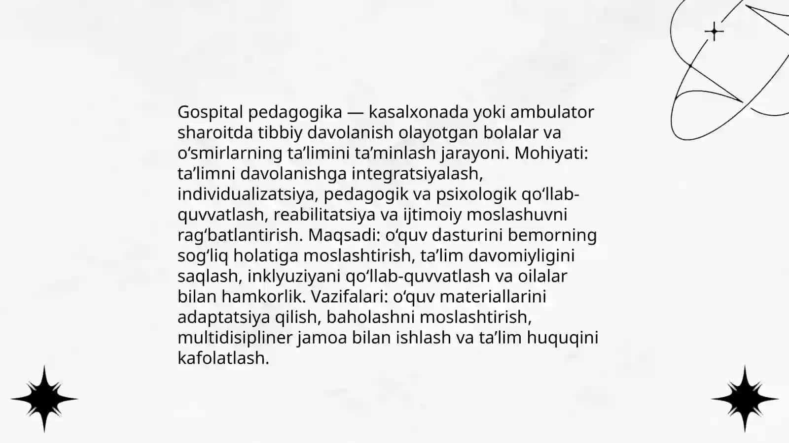Gospital pedagogika: tushuncha va mohiyati 3