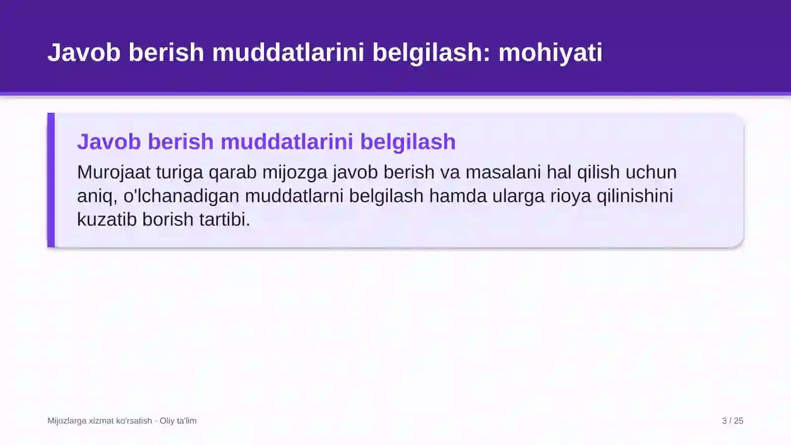 rezina texnika mahsulotlari ishlab chiqarishda murojaatlarga javob berish muddatlarini belgilash 9166 3