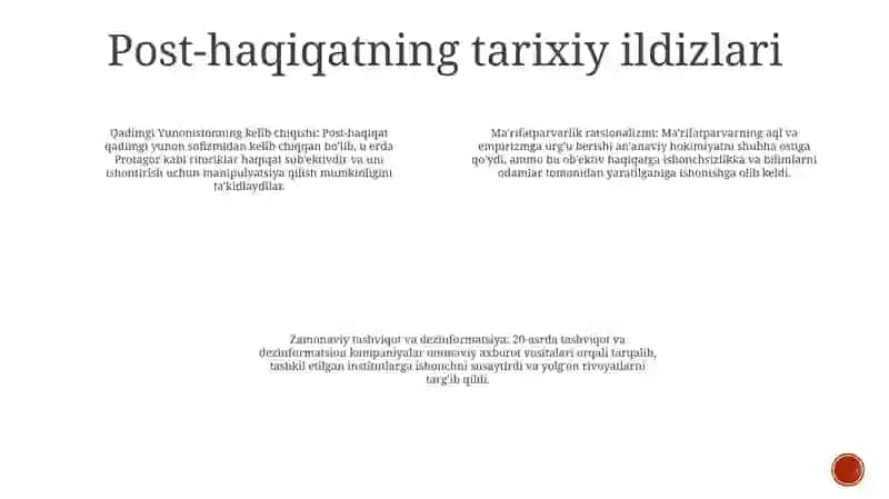Media Savodhonlik Post-Haqiqoti 3