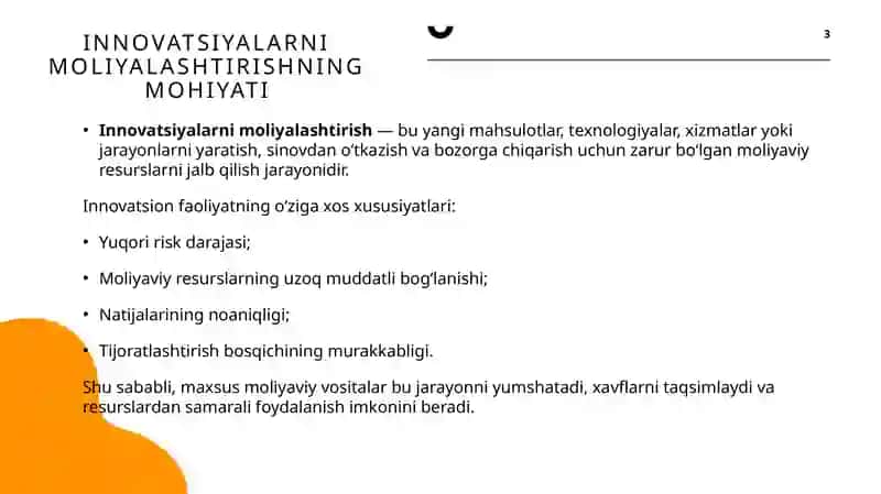 Innovatsiyalarni moliyalashtirishning maxsus shakllari (lizing, factoring, franchayzing, forfeiting) 3