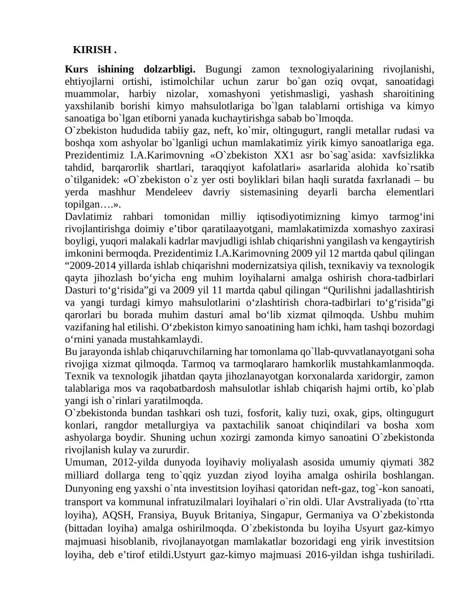 O`ZBEKISTONDA KIMYO SANOATI SALOHIYATI VA TARMOQ TARKIBI 3