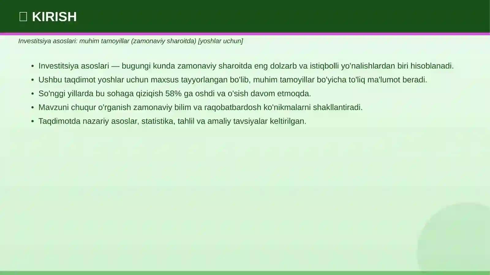 INVESTITSIYA ASOSLARI 3