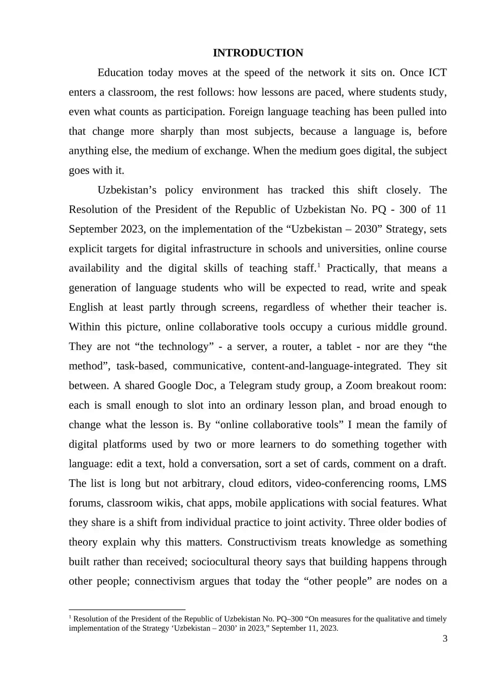ONLINE COLLABORATIVE TOOLS FOR LANGUAGE LEARNERS 3