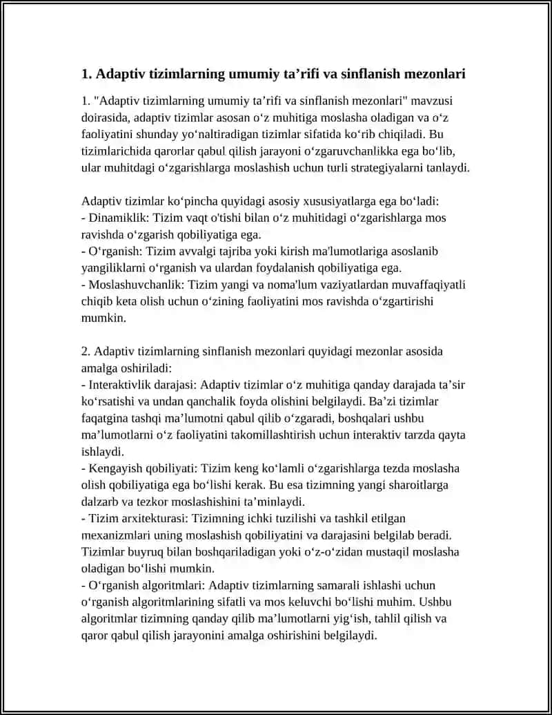 ADAPTIV SISTEMALARNING SINFLANISHI 3