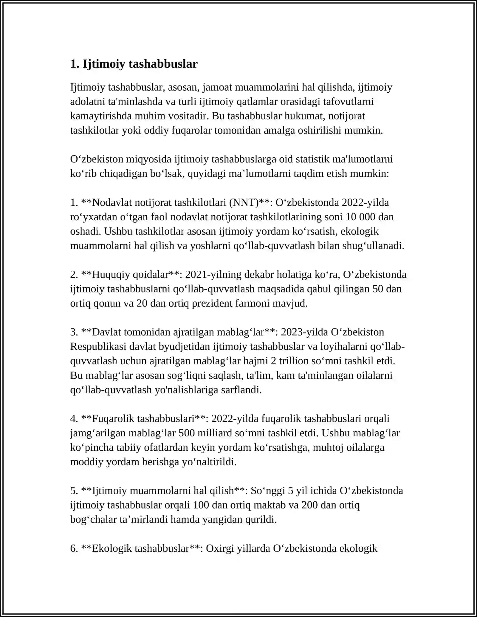 SINFDAN TASHQARI ISHLAR 3
