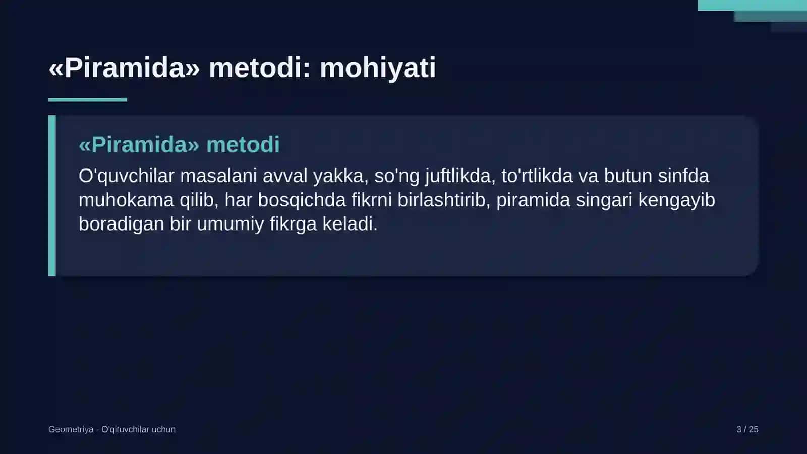 geometriya darslarida piramida metodidan foydalanish 8362 3