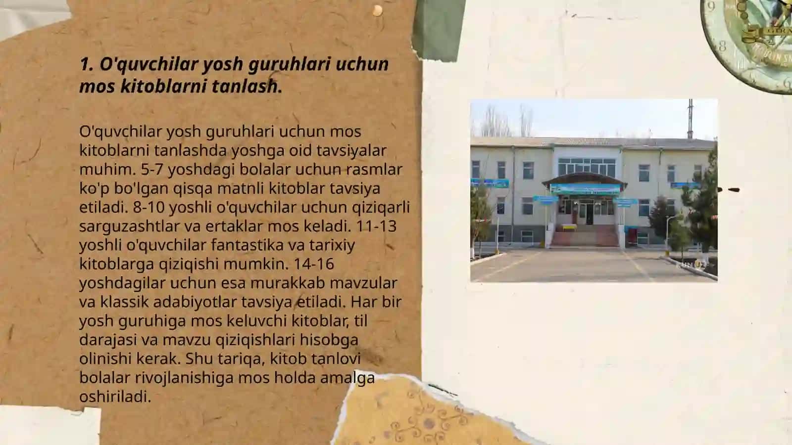 Maktab kutubxonalarida oʻquvchi yoshlarning oʻqishiga rahbarlik qilish boʻyicha metodika yaratish 3