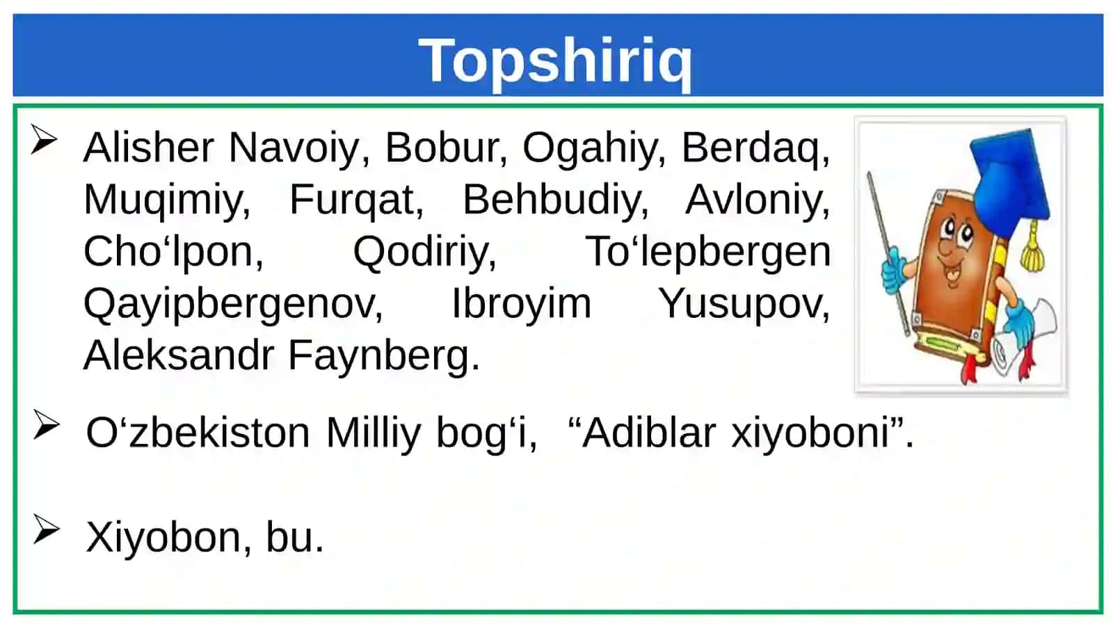 5-sinf Ona tili Bosh harflar imlosi. Chiziqcha bilan yozish dars ishlanma 3