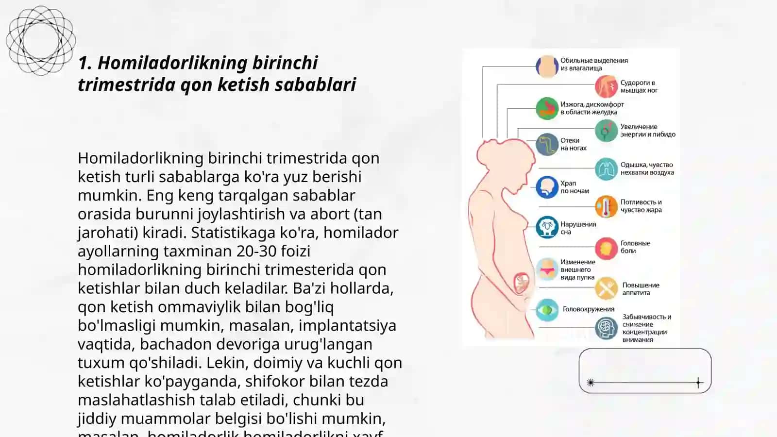 Homiladorlikning 1-yarmida qon ketish 3