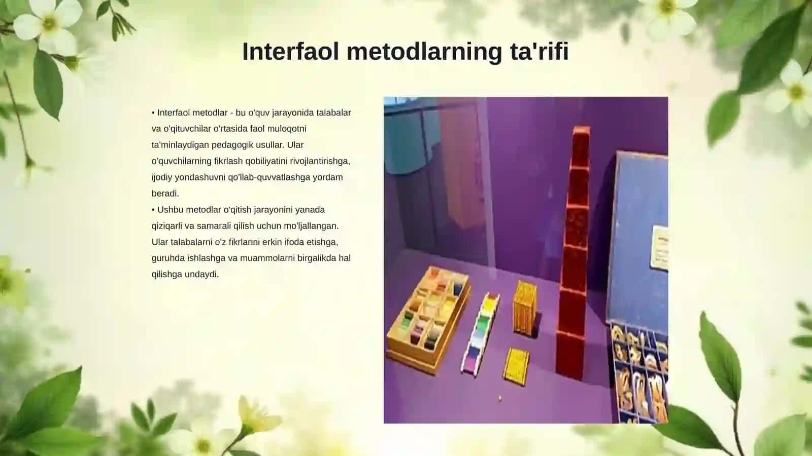 Texnologiya ta'limi nazariyasi va metodikasi fani uchun 10 ta interfaol metodni o'tkazish tartibi bilan yorit 3