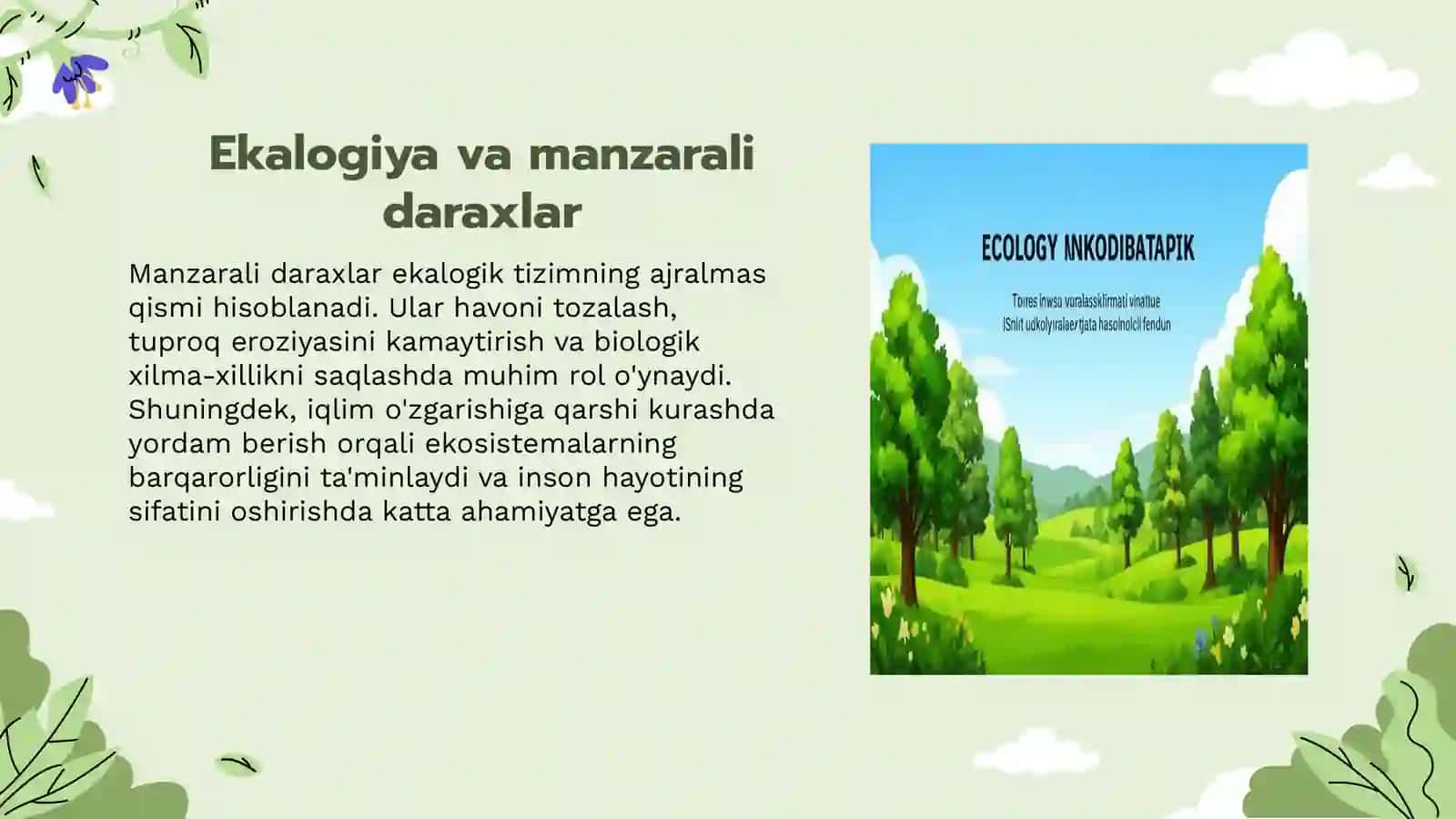 Ekalogiya va manzarali daraxlar 3