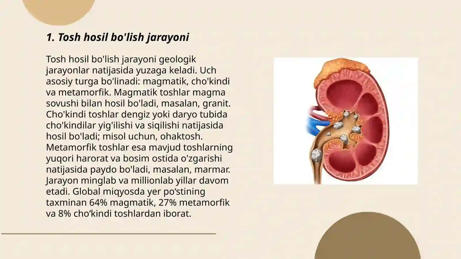 Tosh hosil bo'lish jarayoni 3