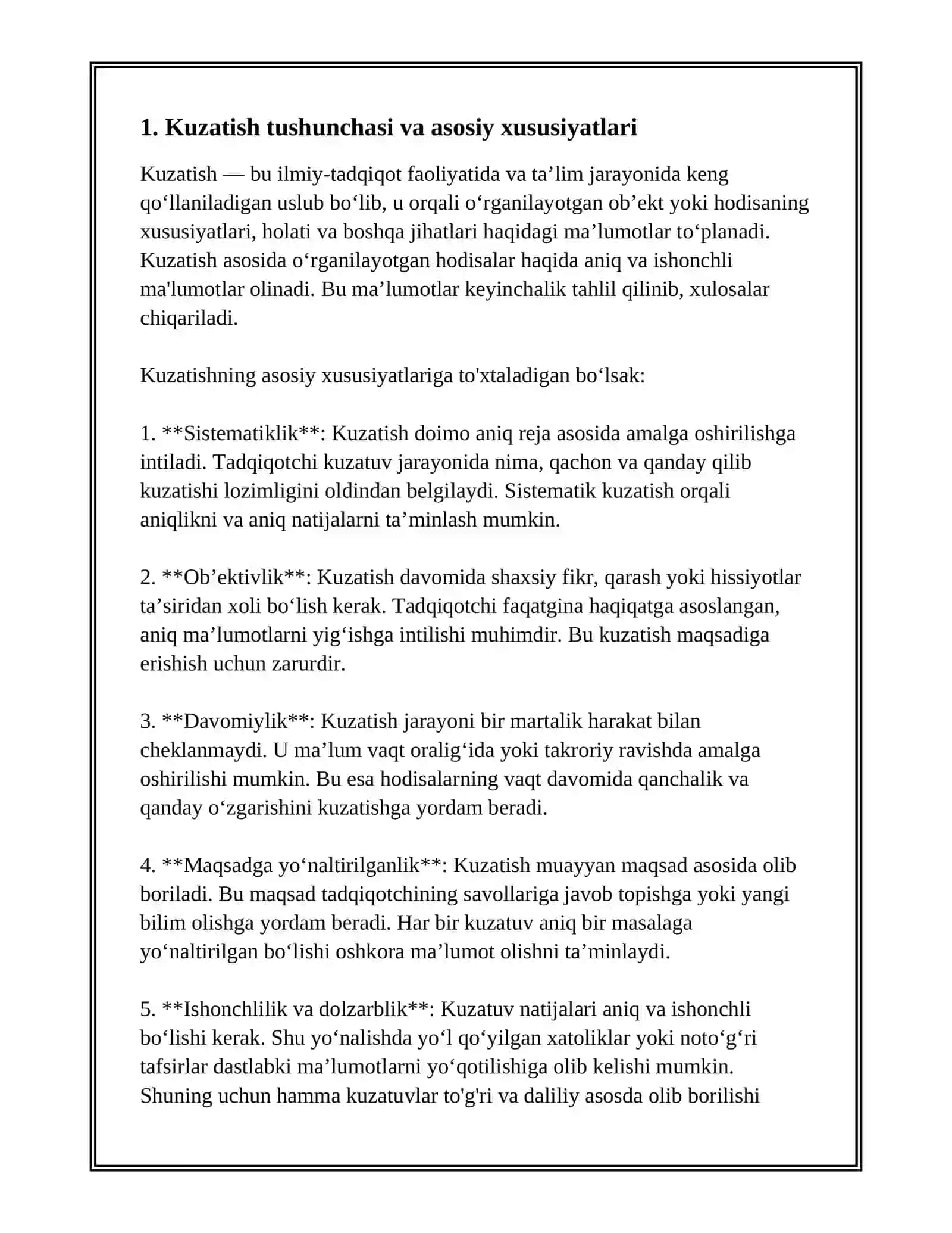 KUZATISH-TABIAT BILAN TANISHTIRISHNING ASOSIY USLUBI 3