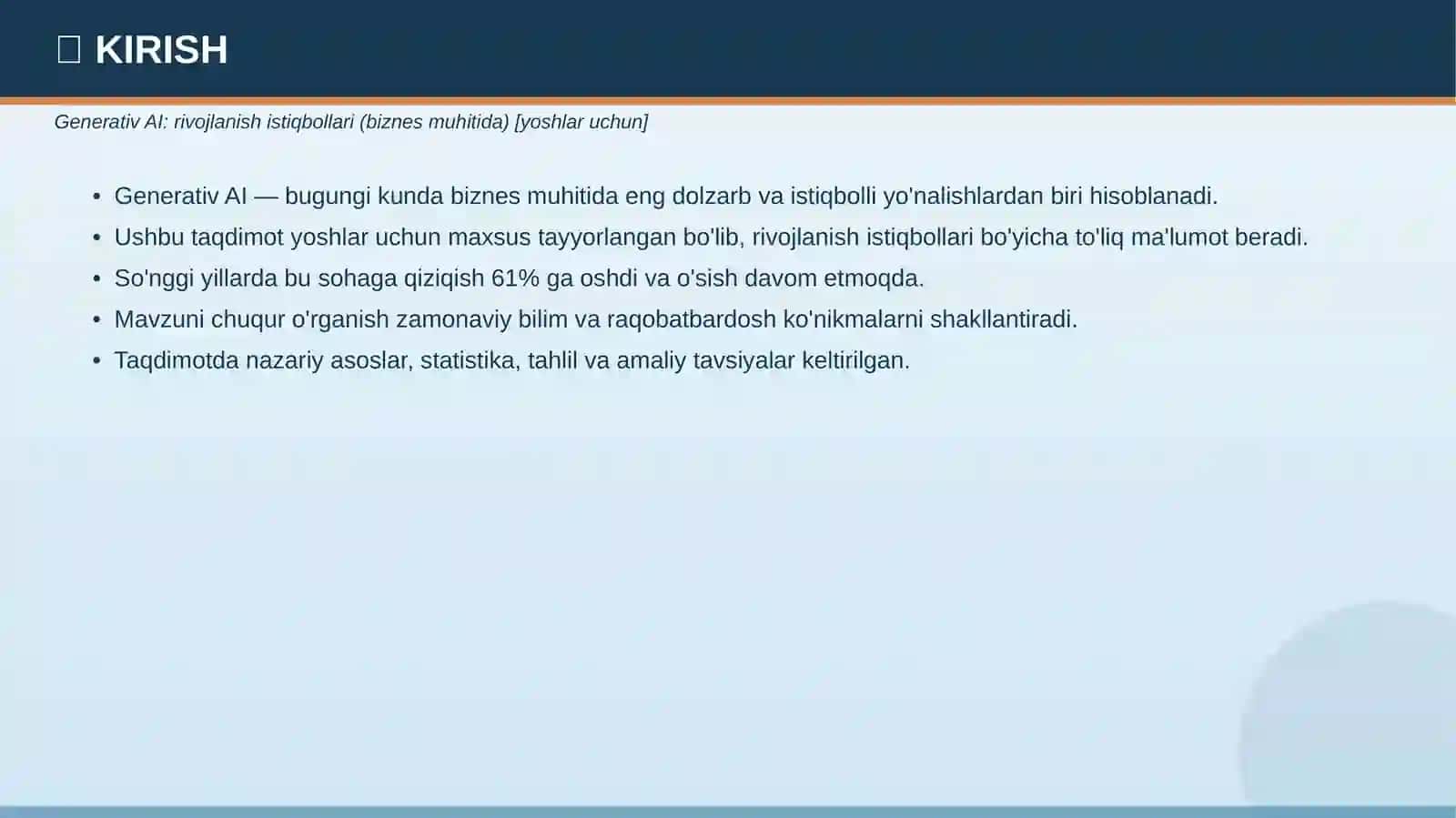 Rivojlanish istiqbollari (biznes muhitida) 3