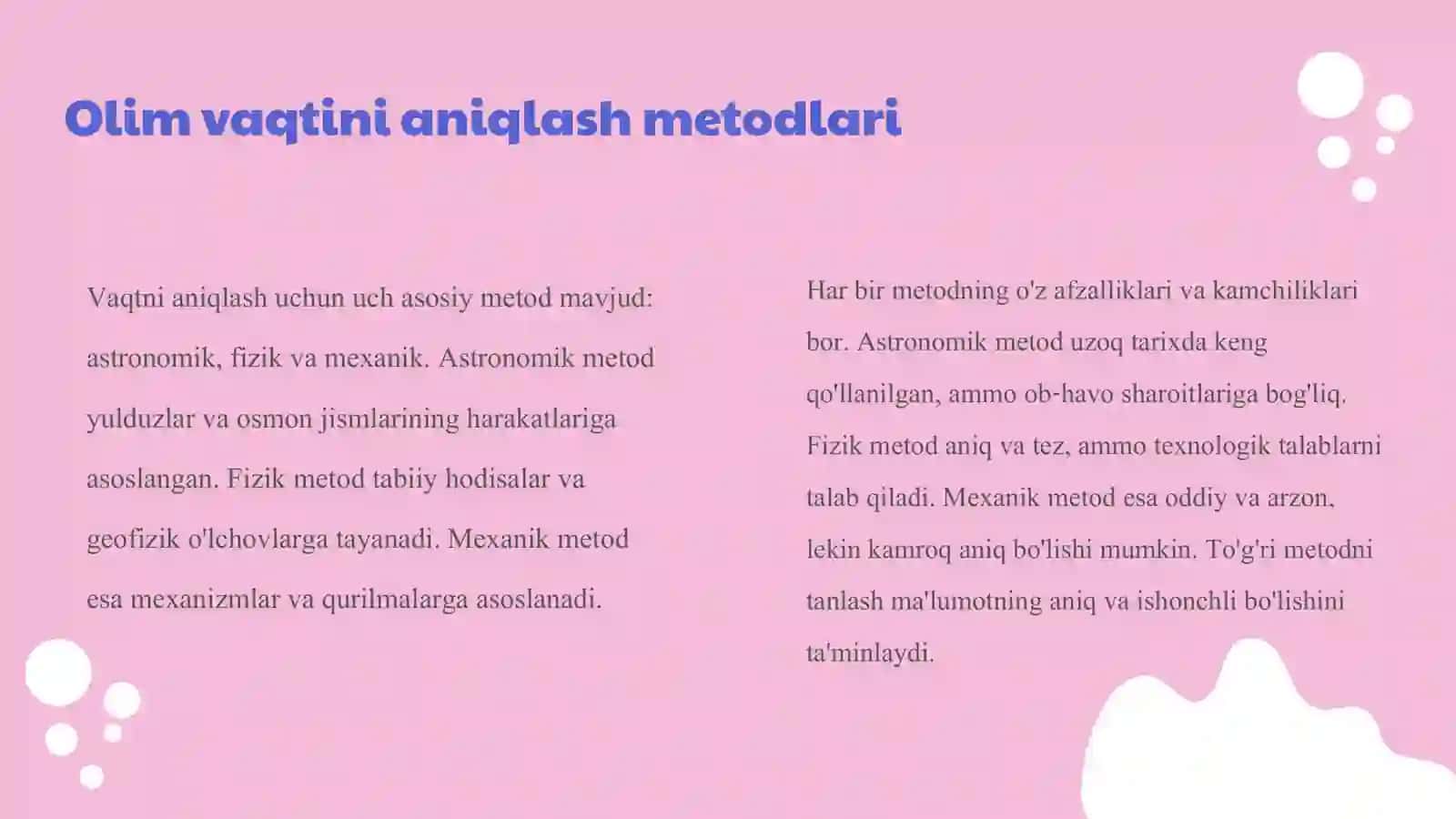 O‘lim vaqtini aniqlash 3