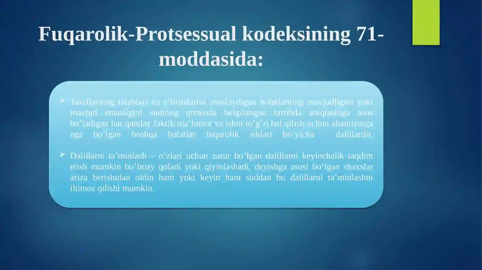Dalillar va isbotlash 3