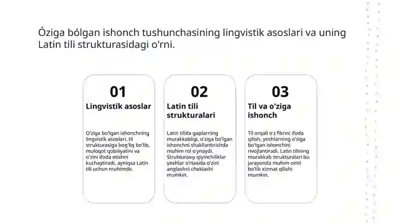 Óziga bólgan ishonch patligi Lotin tili gaplarining strukturasi 3