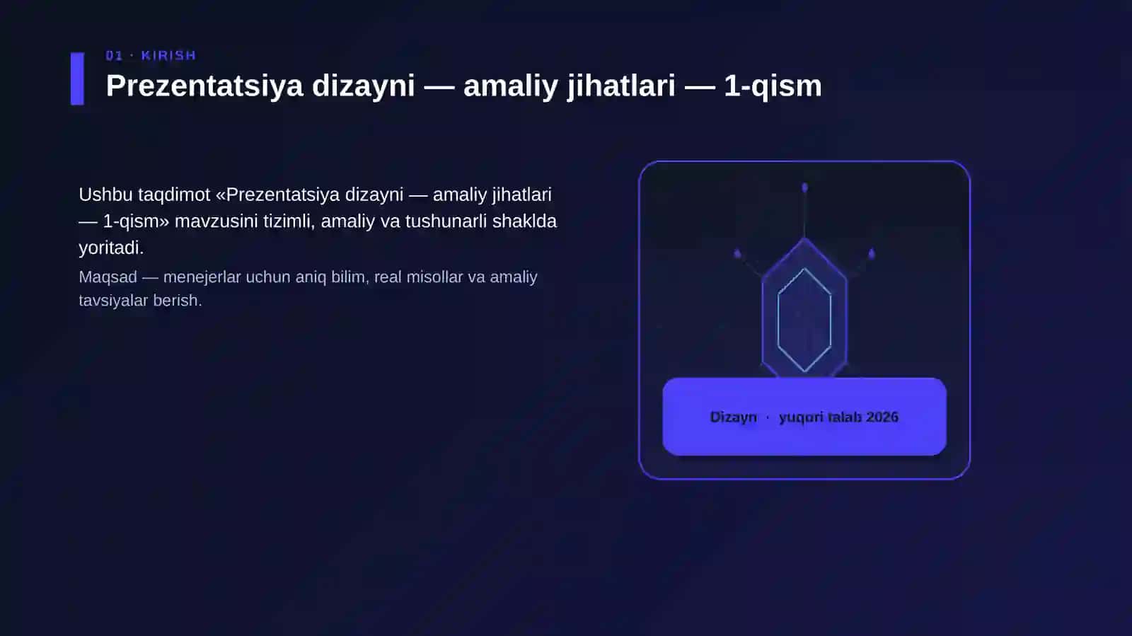 Prezentatsiya dizayni — amaliy jihatlari — 1-qism 3