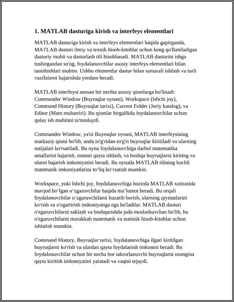 MATLAB Dasturiy muhit 3