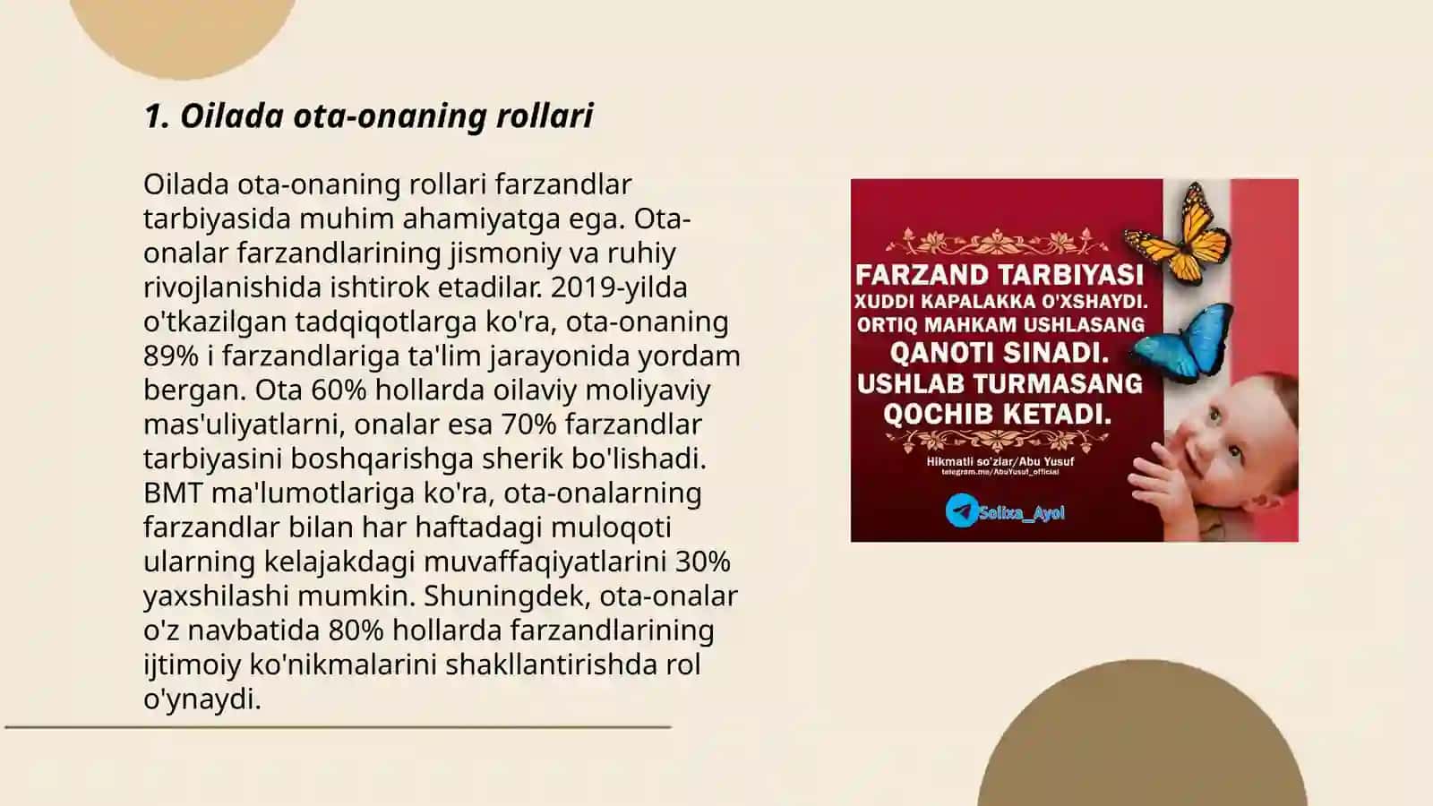 Oilada ota onaning tarbiyaviy san'ati 3