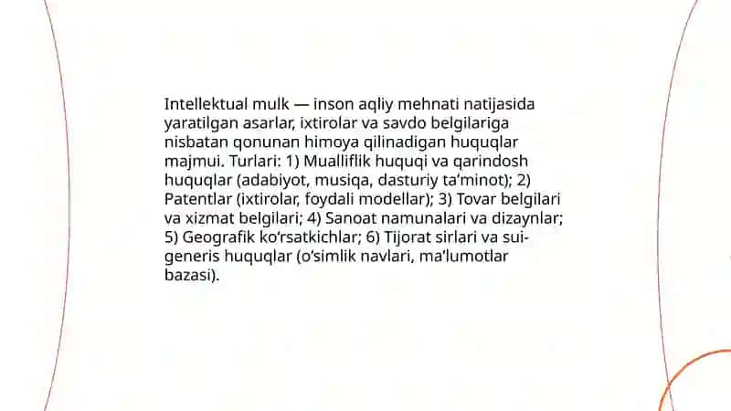 Intellektual mulk va uning iqtisodiy ahamiyati 3