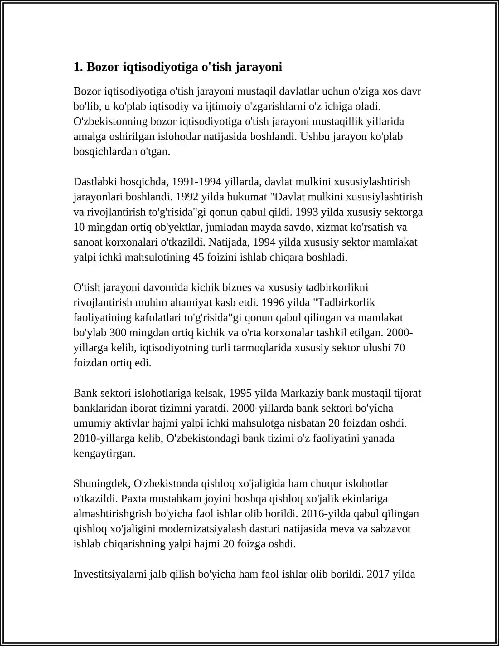 BOSHLANGICH IQTISODIY HOLATNI SHAKILLANTIRISH 3