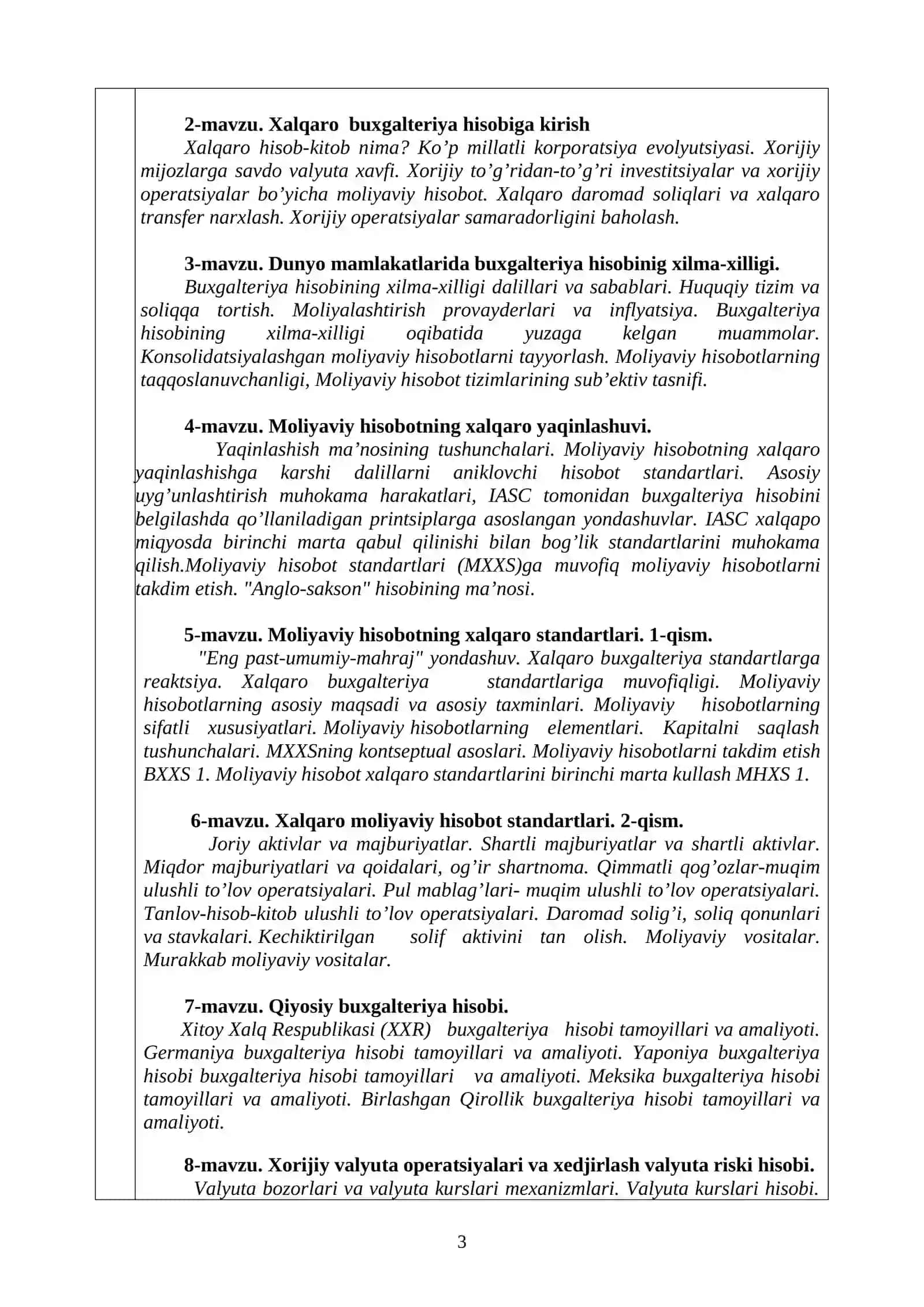 Buxgalteriya hisobining xalqaro amaliyoti va boshqaruvi 3