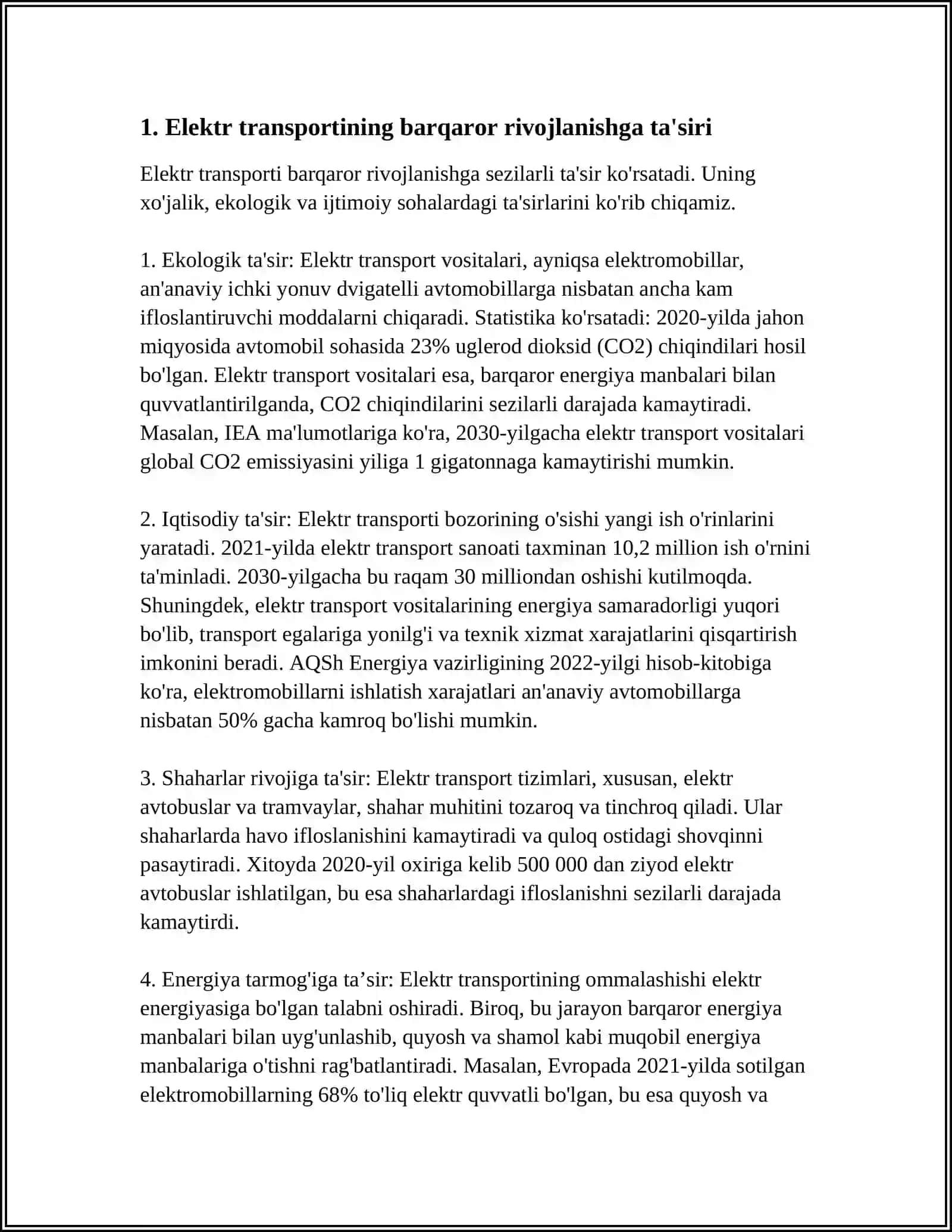 ELEKTROTEXNIKANING TRANSPORT SOHASIDAGI AHAMIYATI 3