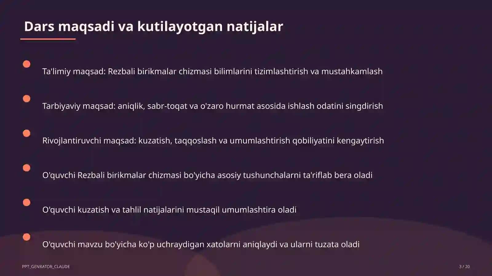 Rezbali birikmalar chizmasi (9-sinf) 3