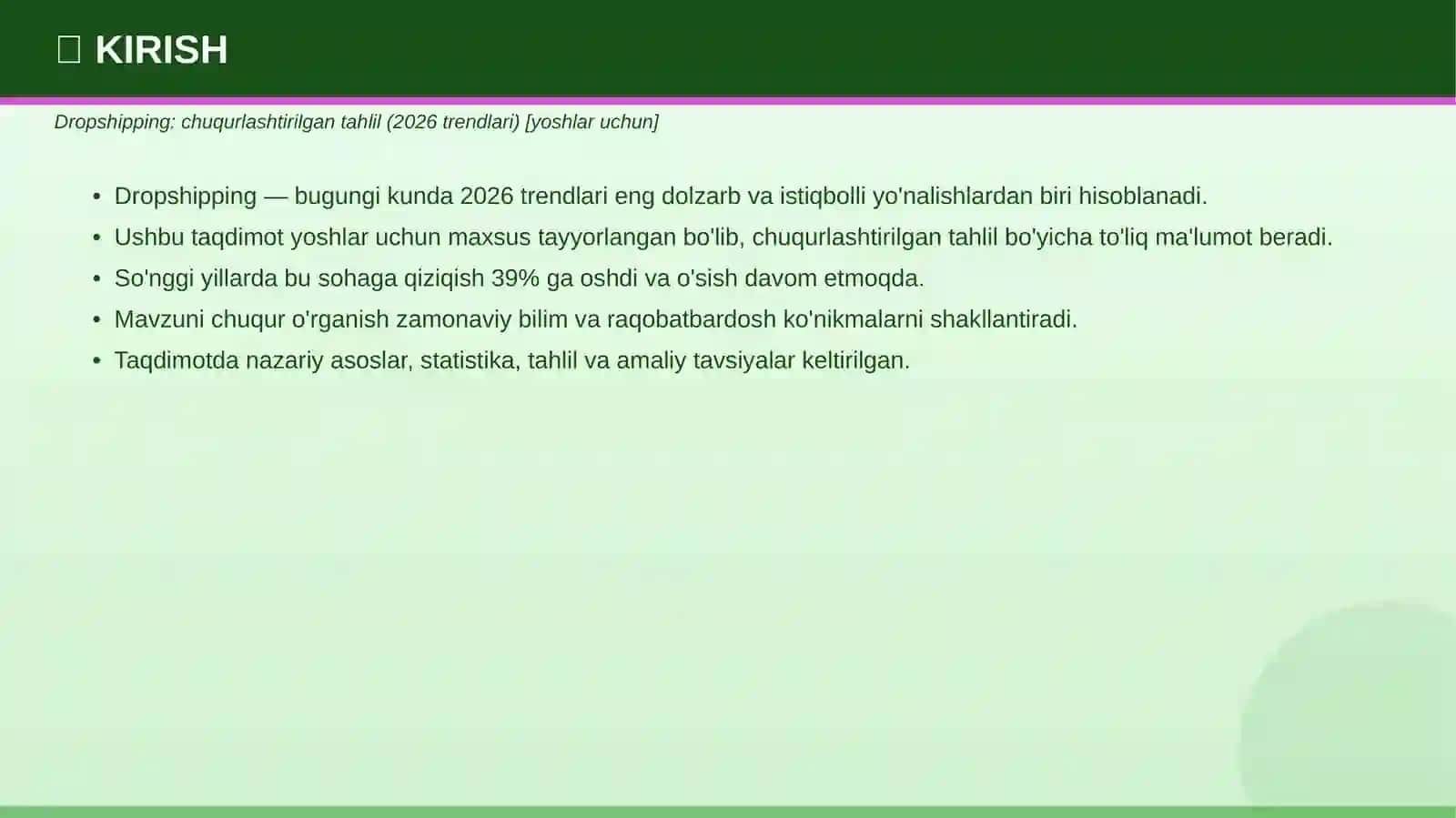 Chuqurlashtirilgan tahlil — 2026 trendlari 3