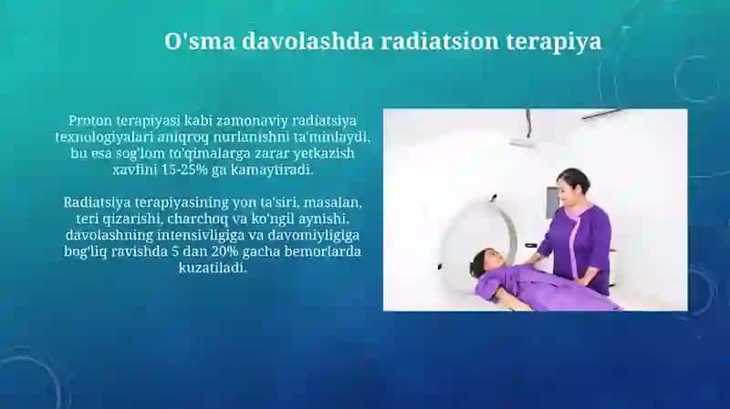 Oʻsma kasalliklarining nur terapiyasi 3