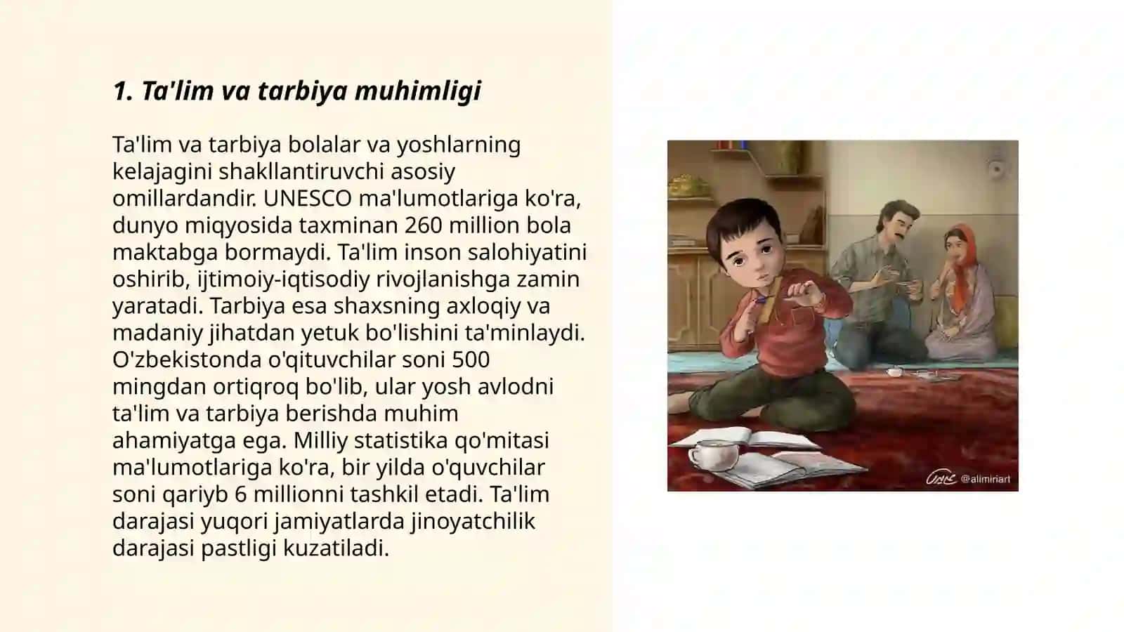 Ta'lim va Tarbiya Muhimligi 3