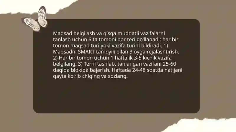 Shaxsiy oʻsish boʻyicha terningni qoʻllash sohalari 3