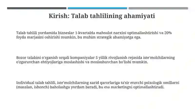 Talab tahlili va bozor talabining tahlili 3