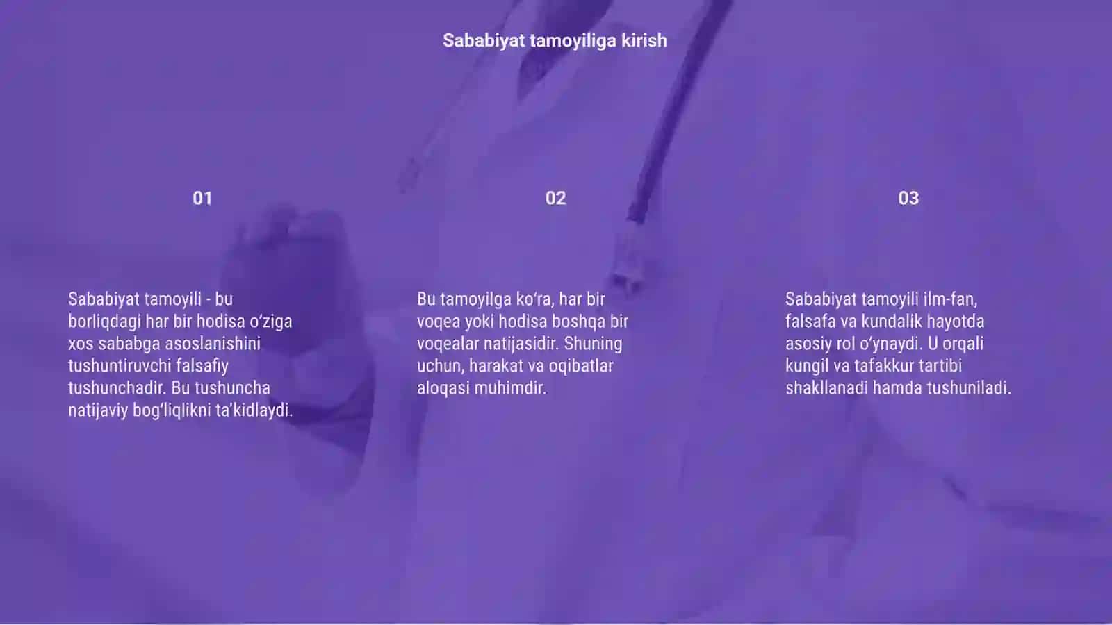 Sababiyat tamoyili 3