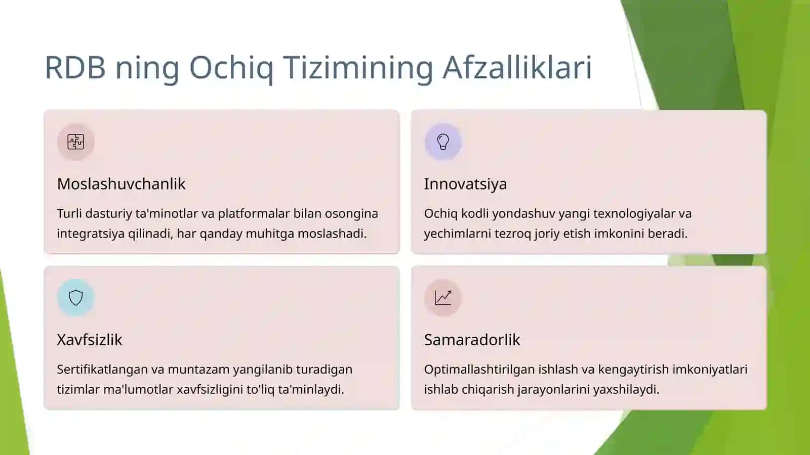 RDB ning Ochiq Tizimi 3