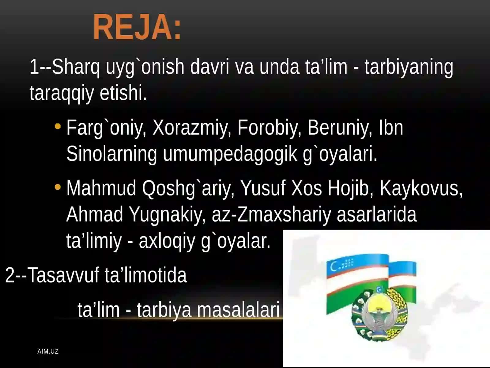 VII asrdan IX asrgacha tarbiya, maktab va Pedagogik fikrlar 3