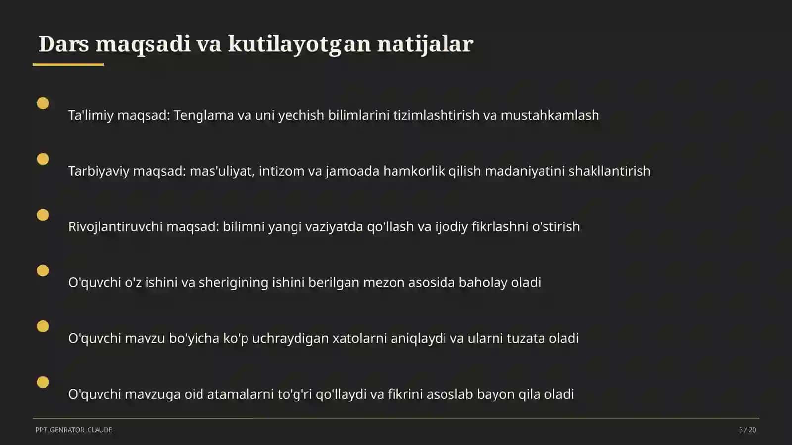 Tenglama va uni yechish (5-sinf) 3
