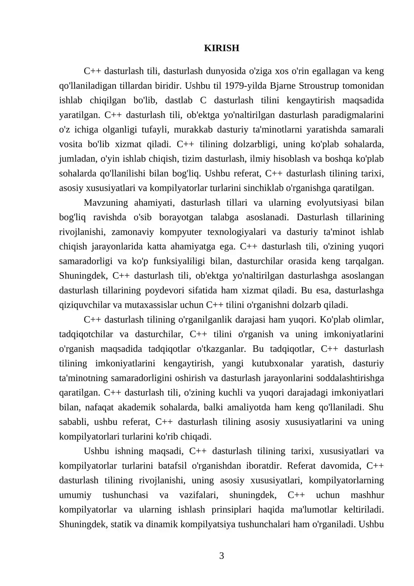C++ dasturlash tili, kompilyatorlarning turlari 3