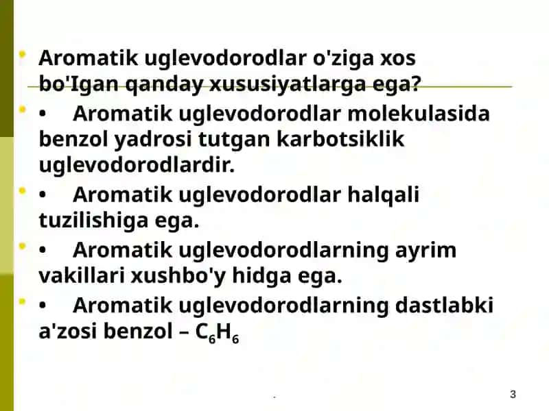 Aromatik uglevodorodlar 3