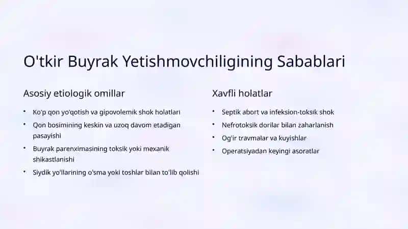 O'tkir Buyrak Yetishmovchiligi Propedevtikasi 3