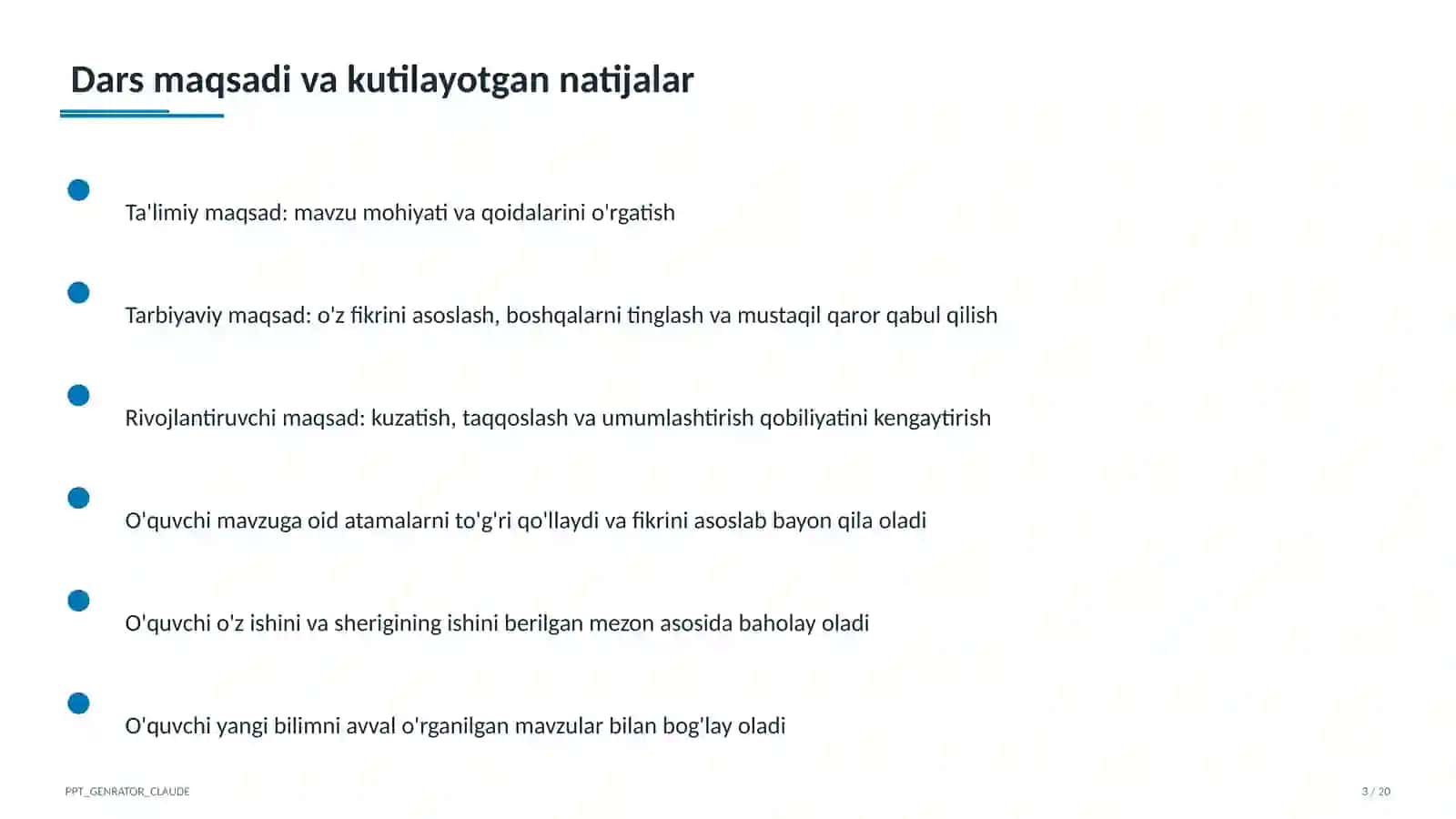 Ona tili va o'qish (1–4) — ochiq dars uchun 3