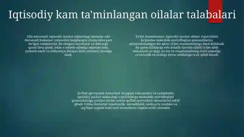 Alohida Yordamga Muhtoj Bolalar Toifalari 3