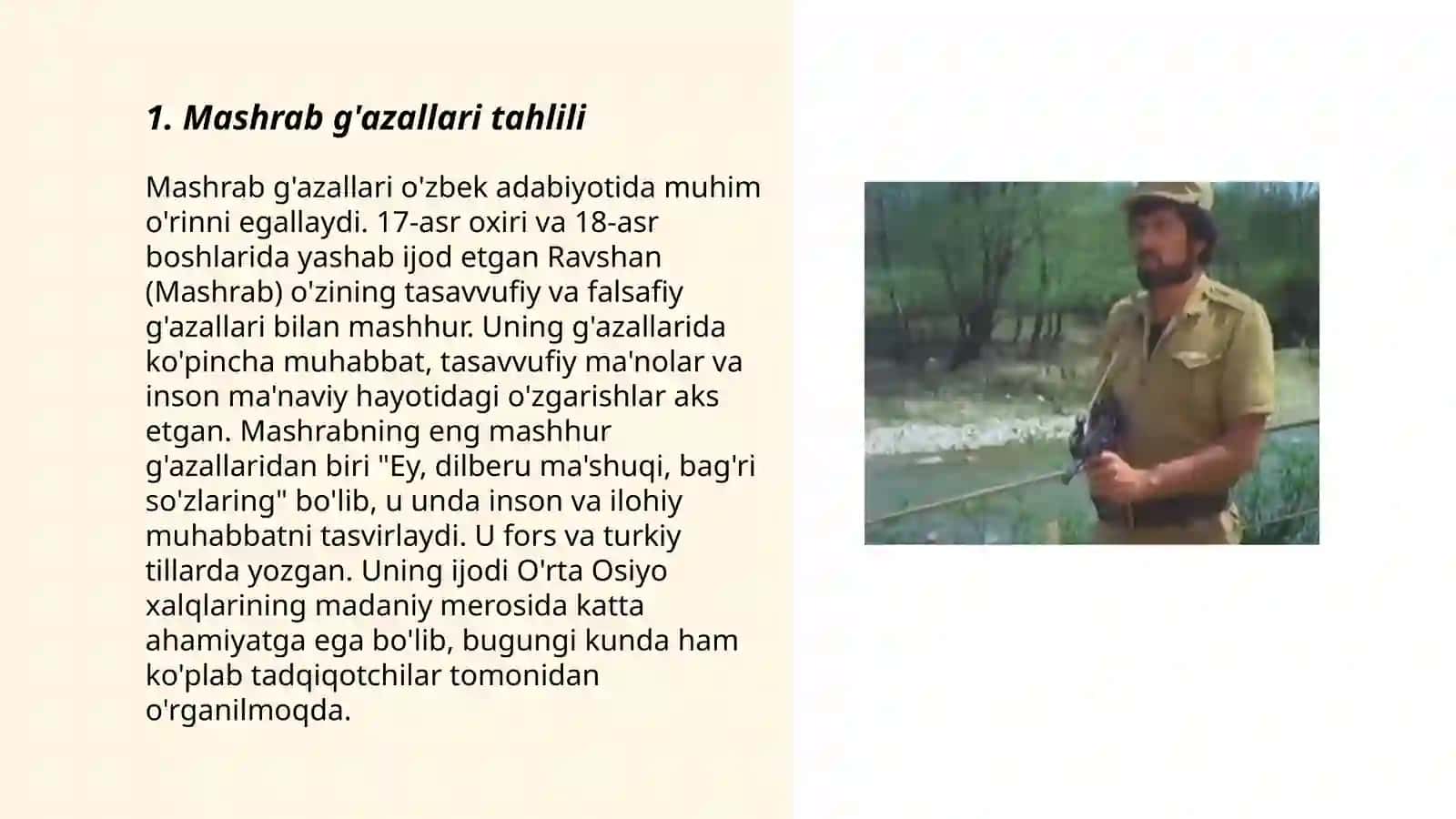 Mashrab Ğazallari 3