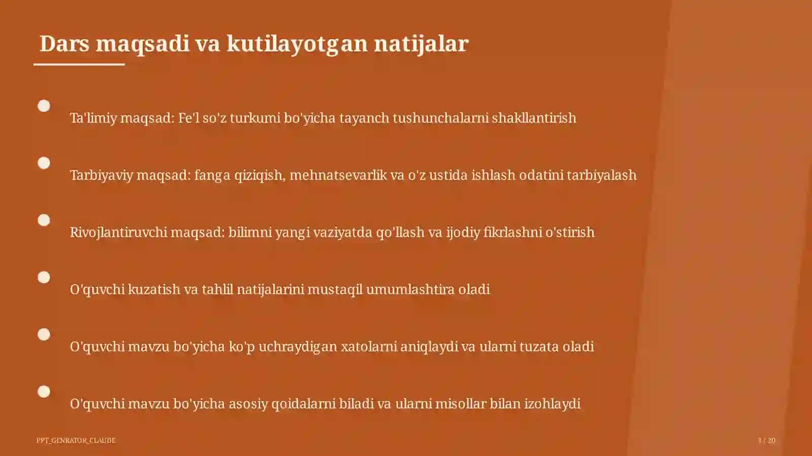 Fe'l so'z turkumi (3-sinf) 3